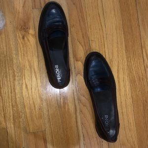 Vintage Peroni • Open Space Leather Loafers